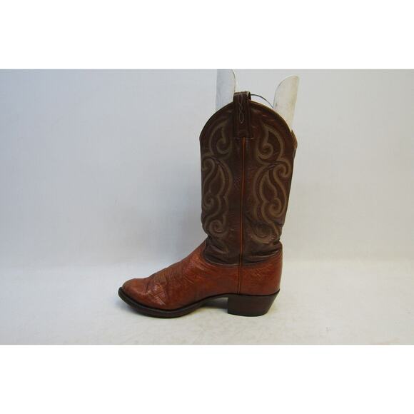 TONY LAMA Mens Size 9 D Brown Leather Smooth Ostrich Cowboy Western Boots main image 10